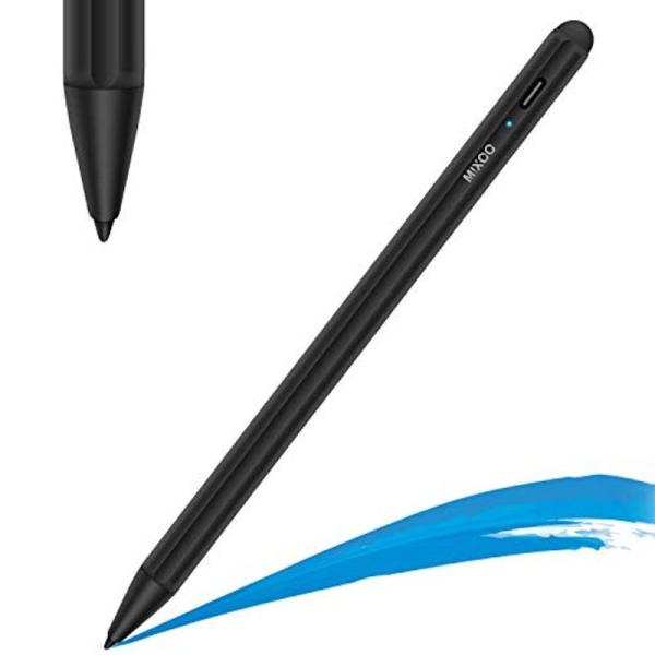 Mixoo タッチペン iPadペン スタイラスペン ipadペンシル 極細 2個交換ペン先 誤作動...