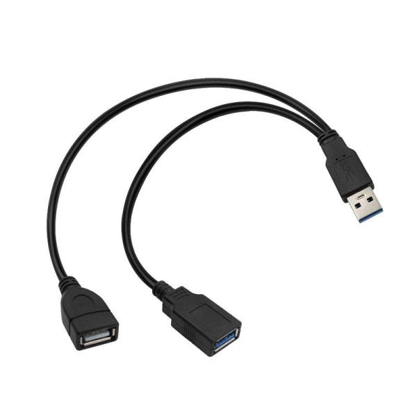 Duttek USB 3.0 二股ケーブル,USB 3.0 Aオスto USB 3.0 Aメス&amp; U...