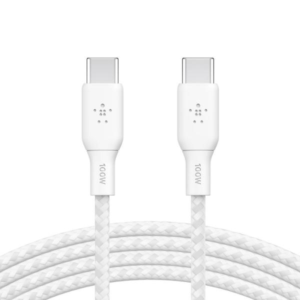 Belkin USB-C to USB-C 編組ケーブル 100W対応 急速充電 PD対応 超高耐久...