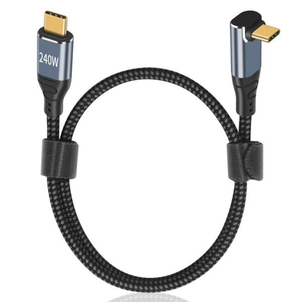 Poyiccot USB C L字 短いケーブル 50cm 240W/5A 急速充電 /USB2.0...