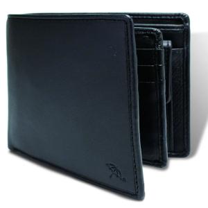アーノルドパーマー 二つ折り財布 財布 メンズ ベラ付札入れ シープスキン 羊革 APS3204 (black)｜akd-shop