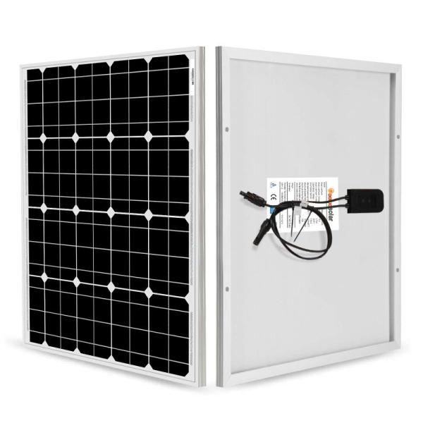 DOKIO 超高変換効率 ソーラーパネル 50w 18v 単結晶 弱光環境でも安定出力 自作の太陽光...