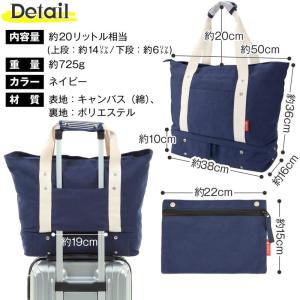 2層式トートバッグ 多機能 マザーズバッグ ジ...の詳細画像5