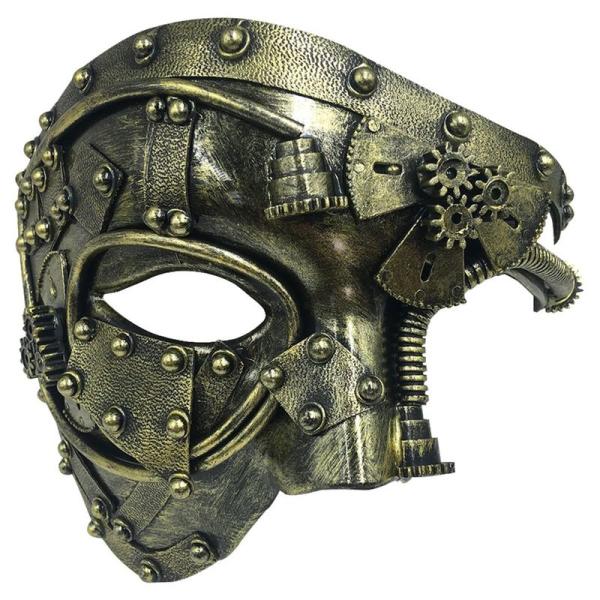 ENN LLC ベネチアンマスク オペラ座の怪人 オペラ サイボーグ スチームパンク 仮面 マスク ...