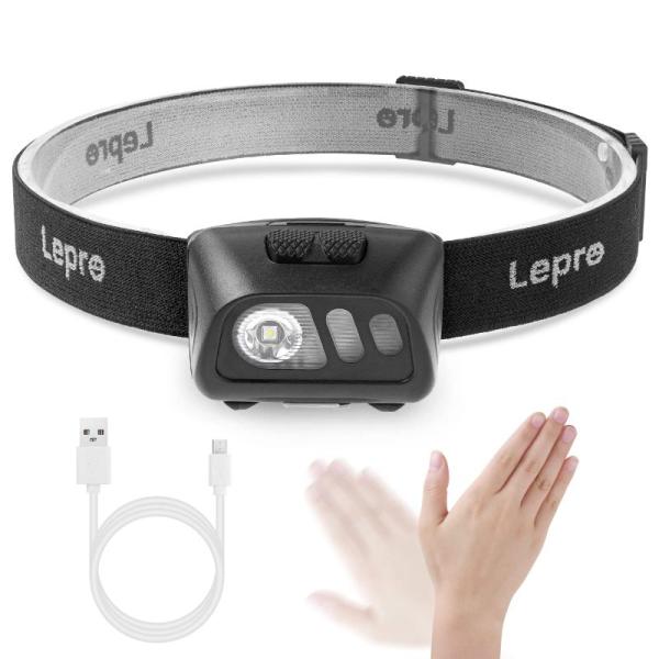 Lepro ヘッドライト 充電式 LED ヘッドランプ 防水 センサー付き 明るい ledヘッドライ...
