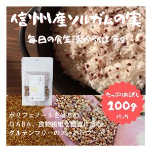 信州産ソルガムの実 内容量：100g/袋  グルテンフリー