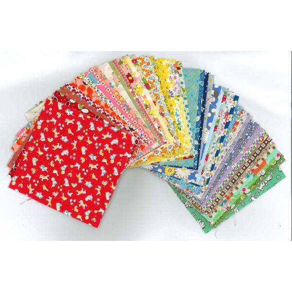 当店限定品  パッチワークプリント生地50枚セット 50色  サーティーズ風 2  柴田明美セレクト...