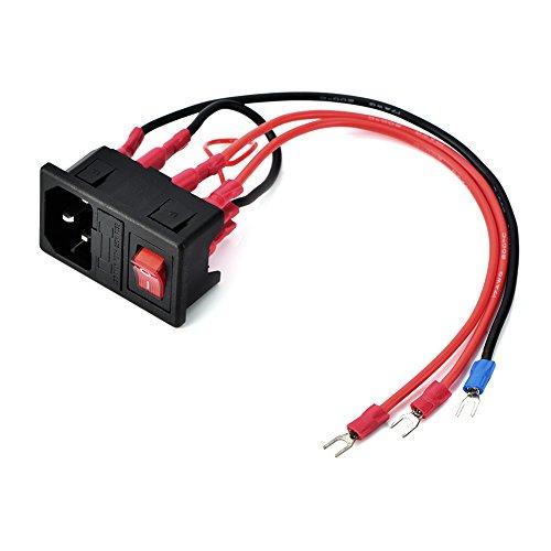 Richer-R 3Dプリンタ電源スイッチ U型プラグ15A 220V / 110V電源スイッチ/ア...
