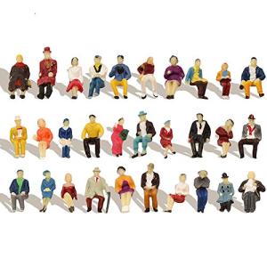 人間 人形 人物 人間フィギュア 着席人 座っている人形 塗装人 1:87 60本入り 情景コレクション 箱庭 装飾 鉄道模型 建物模型 ジオラマ 教