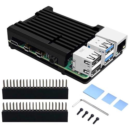 GeeekPi Raspberry Pi 4 ケース、Raspberry Pi 4B 用パッシブ冷却...