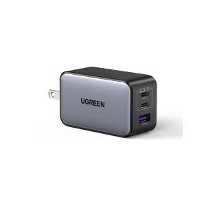 UGREEN Nexode 充電器 Type-C 65W【純正品】PD 急速 GaNII【USB-C*2とUSB-A*1】PD3.0 PPS規格 折り｜KENちゃんSHOP2-2-2
