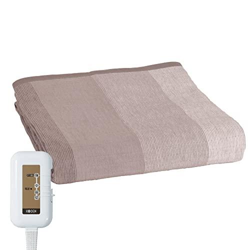 広電(KODEN) 電気毛布 掛け 敷き 綿素材 コットン 188×130cm ベージュ 洗える ス...