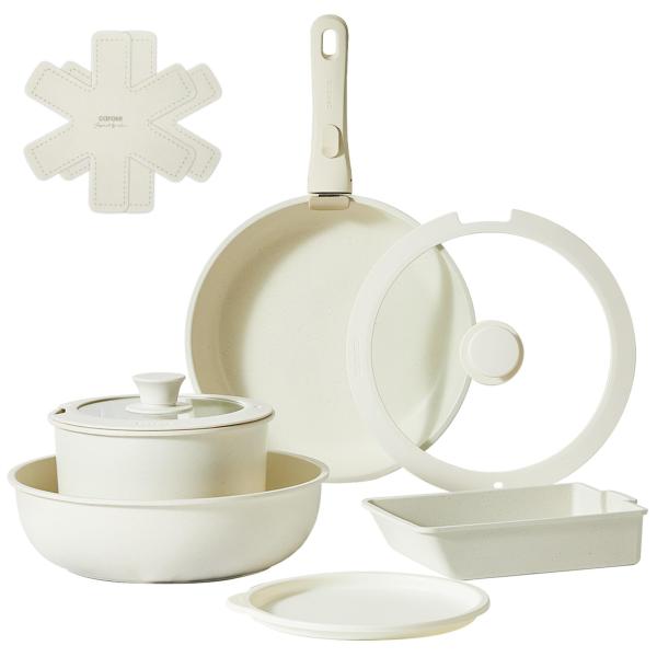 CAROTE カローテ フライパン セット 10点 IH・ガス火対応 PFOA PFOS フリー 鍋...