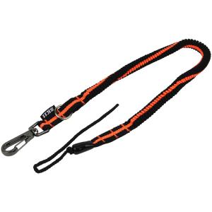 SK11 布製セーフティコード 使用荷重約3kg フック×ナイロンロープ 蛍光オレンジ SNSC-3-NR-LORの商品画像