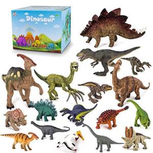 Tagitary 恐竜フィギュア おもちゃ 17点セット 誕生日プレゼント 収納ボックス付き リアルな恐竜おもちゃ 子供おもちゃ 定番おもちゃ 恐竜遊