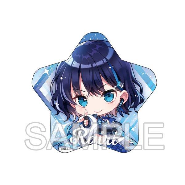 Vtuber 深淵組 小滝らいり 星型オーロラ缶バッジ 公式SDイラスト Ver. / つくり