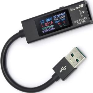 多機能USB簡易電圧・電流チェッカー RT-USBVAC7QC ルートアール 新品 カラー表示 QC3.0 QC2.0 最大20V 積算電流 電力 通電時間 メタル筐体｜akiba-e-connect