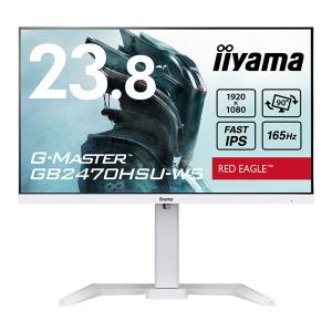 iiyama 23.8インチ フルHD ゲーミング液晶モニター ノングレア　リフレッシュレート 165Hz 応答速度 0.8ms DisplayPort HDMI ホワイト G-MASTER GB2470HSU-W5｜akiba-e-connect