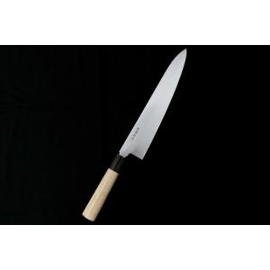 美品｜東源正久 薄刃包丁 本焼 八寸 朴柄 名入 KN02-B1667-2L1D
