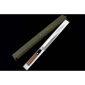 未使用品｜佑成 柳刃包丁 本焼 尺 純日本鋼 花梨柄 鞘付 KN02-A11376