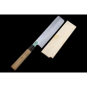 美品｜正宗二十四代綱廣作 柳刃包丁 本焼 九寸 朴柄 白鞘付 KN02-A9414