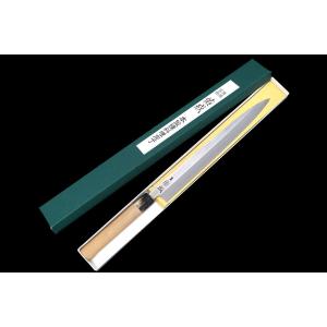 未使用品｜佑成 柳刃包丁 本焼 尺 純日本鋼 花梨柄 鞘付 KN02-A11376