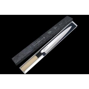 未使用品｜正本総本店 柳刃包丁 尺 コバルト鋼 朴柄 箱付 KN02 