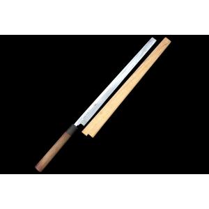 正宗二十四代綱廣作　柳刃包丁 美品｜正宗二十四代綱廣作 柳刃包丁 本焼 九寸 朴柄 白鞘付 KN02