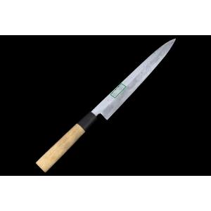 極美品｜城山刃物 柳刃包丁 本焼 尺一 青鋼 黒檀柄 白鞘・袱紗付 KN02
