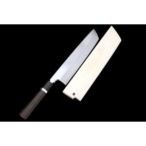 極美品｜堺一文字忠國 鱧切包丁 霞 尺 青鋼 朴柄 KN02-B739-2L1C