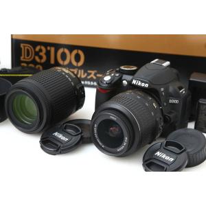 【全額返金保証】美品｜ニコン D3100 200mmダブルズームキット（センサー清掃済み） CA01-R6501-3X1
