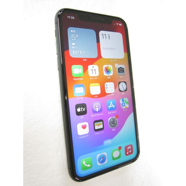 中古 Apple iPhone11 128GB ブラック MWM02J／A SIMフリー ネットワー...