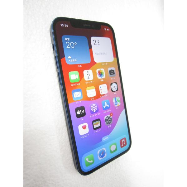 中古 Apple iPhone12 128GB ブルー MGHX3J／A SIMフリー