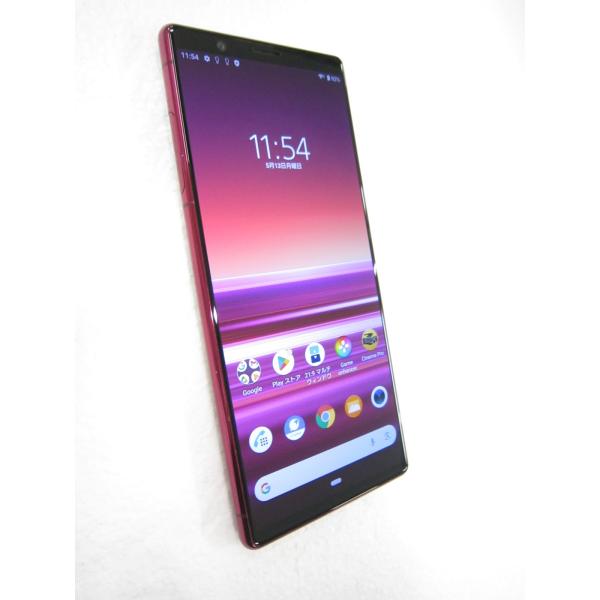 中古 SONY Xperia5 64GB レッド 901SO SoftBank ネットワーク利用制限...