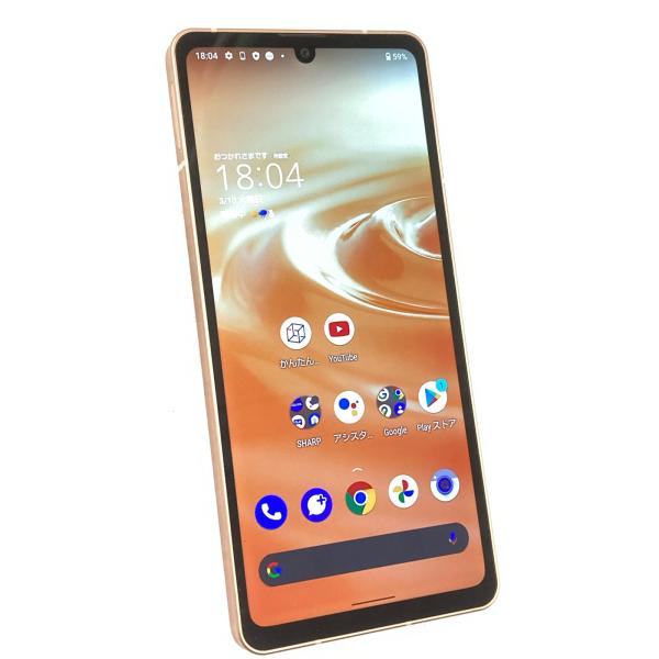 中古 AQUOS sense6s 64GB ライトカッパー SHG07 SIMフリー ※ネットワーク...