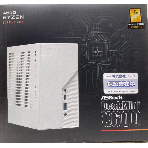 中古 ベアボーン ASRock DeskMini X600/W/BB/BOX/JP ホワイト AMD...