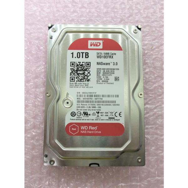 中古 3.5インチ内蔵用HDD WesternDigital WD Red WD10EFRX 1TB...