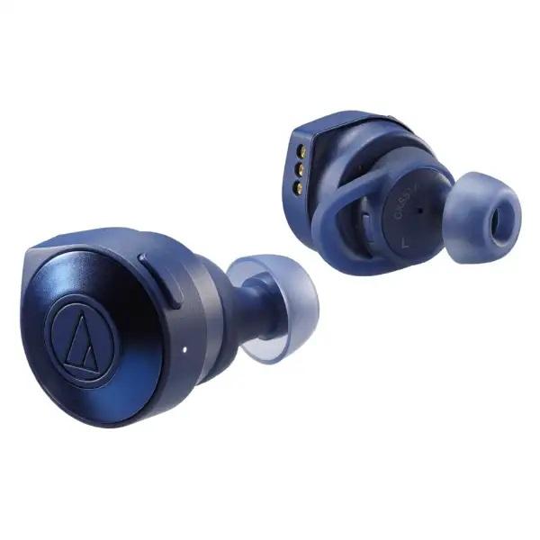 中古未開封品 audio-technica 完全ワイヤレスイヤホン ATH-CKS5TW BL ブル...