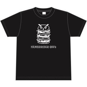 Tシャツ フクロウ グッズ メンズ レディース トップス かわいい 半袖 ハンバーガーフクロウ｜akibafukurou