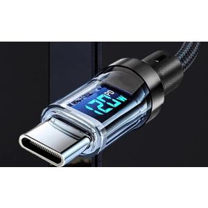 ちょっと見た目と感触がよい 液晶付き USB Type-C ケーブル 2m 主に充電用