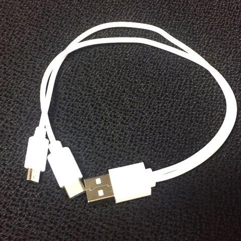 SSA iQOS、glo対応Type-C/microUSB ２股充電ケーブル 20cm SU2-DU...