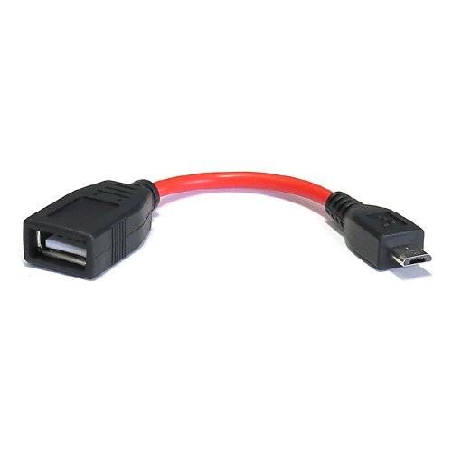 【SSA】micro USB（オス） - USB A（メス） OTG（ホスト機能対応）ケーブル ５c...