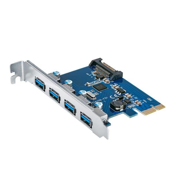CENTURY ポートを増やしタイ USB3.2 Gen1 ×4ポート PCI Express ×1...