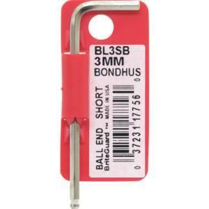 ボンダス BL3SB ボールポイント L-レンチ ショート メッキ 3mm BONDHUS