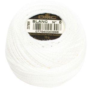 DMC 8番糸 刺繍糸 パール コットンパール糸 80m BLANC 生成 DMC8-BLANC