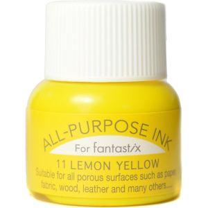 ツキネコ オールパーパスインク 多用途インク 布 皮革 紙 木材 15ml レモンイエロー API-...