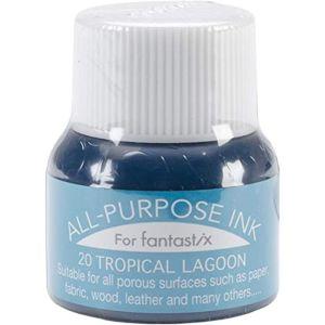 ツキネコ オールパーパスインク 多用途インク 布 皮革 紙 木材 15ml トロピカルラグーン AP...