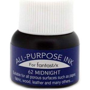 ツキネコ オールパーパスインク 多用途インク 布 皮革 紙 木材 15ml ミッドナイト API-6...