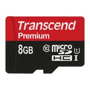 【メール便選択可】トランセンド TS8GUSDCU1 マイクロSD microSDHCカード 8GB adapter U1 Transcend｜akibaoo