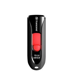 【メール便選択可】トランセンド TS16GJF590K USBメモリ 16GB USB2.0 Pen Drive Capless Black｜akibaoo